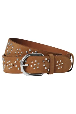 Loeffler Randall Beckett Studded Belt in Cacao - Silver