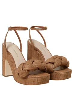Loeffler Randall Fae Braided Platform Sandal in Brown