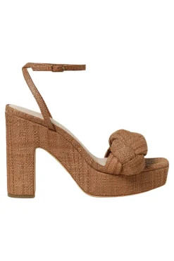 Loeffler Randall Fae Braided Platform Sandal in Brown