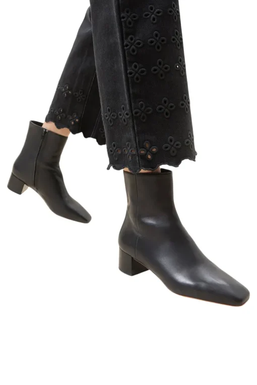 Loeffler Randall Ginny Square Toe Boot in Black