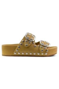 Loeffler Randall Jack Studded Sandal in Khaki - Silver