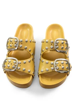 Loeffler Randall Jack Studded Sandal in Khaki - Silver