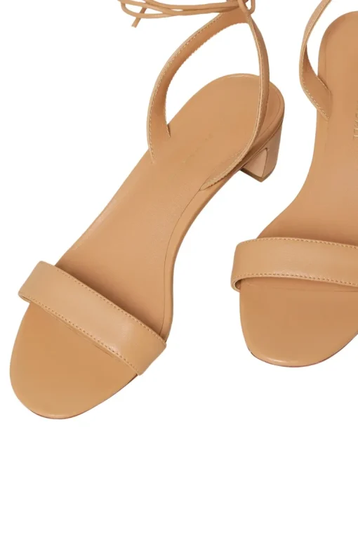 Loeffler Randall Jackie Mid Heel Sandal in Dune