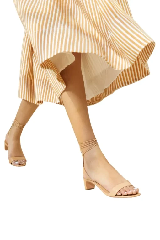 Loeffler Randall Jackie Mid Heel Sandal in Dune