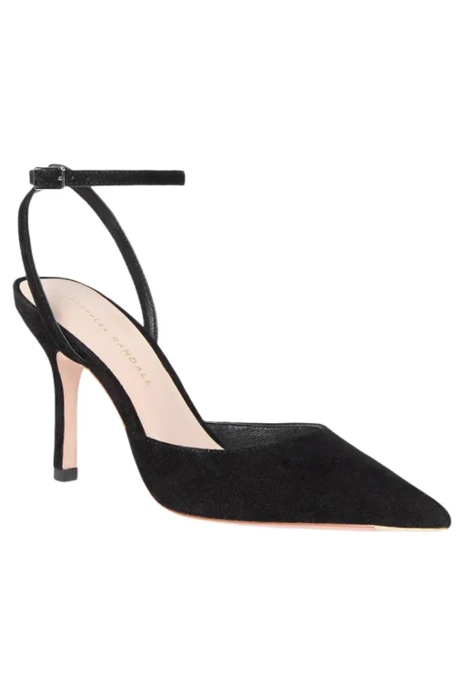 Loeffler Randall Jaden Ankle Strap Heel in Black