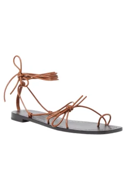 Loeffler Randall Jude Flat Sandal in Timber