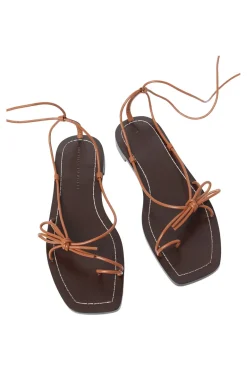 Loeffler Randall Jude Flat Sandal in Timber