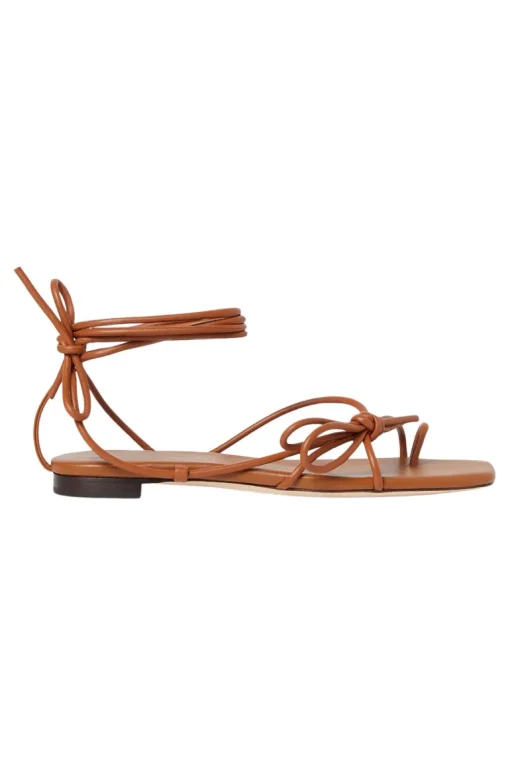 Loeffler Randall Jude Flat Sandal in Timber