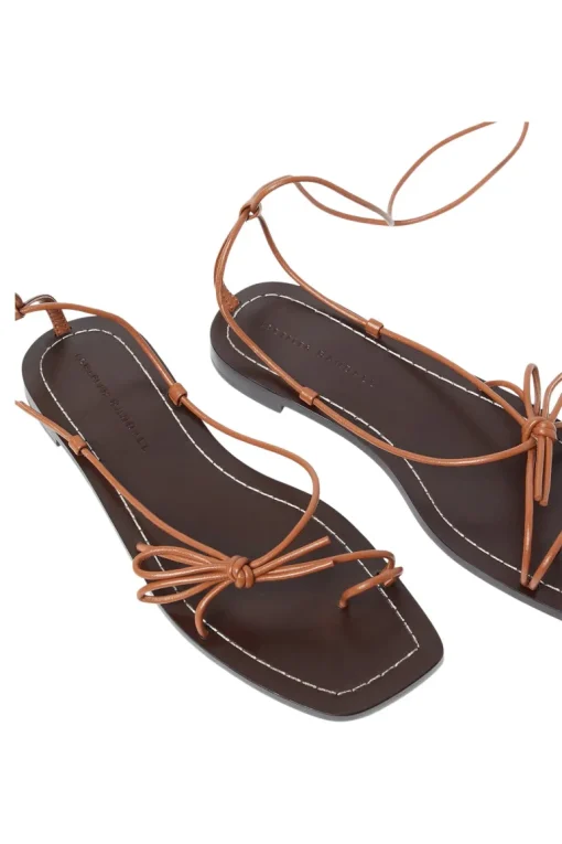 Loeffler Randall Jude Flat Sandal in Timber