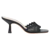 Loeffler Randall Milena Mesh Scalloped Mule Sandal in Black
