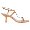 Loeffler Randall Triana Leather Mid-Heel Sandal in Dune
