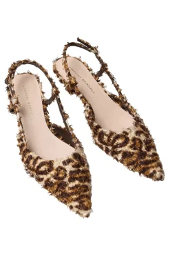 Loeffler Randall Tyson Flocked Kitten Heel in Leopard