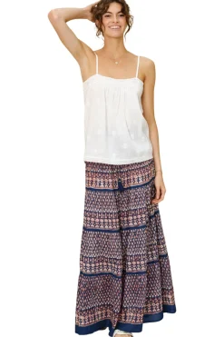 M.A.B.E. Mari Maxi Skirt in Indigo