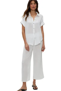 Michael Stars Bailey Button Down Shirt in White