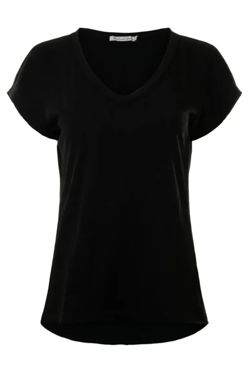 Michael Stars Baxter V-neck Raw Edge Tee