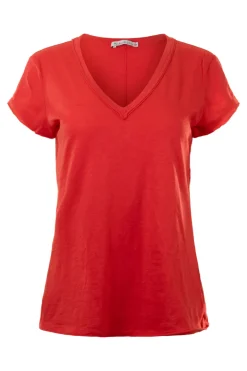 Michael Stars Baxter V-neck Raw Edge Tee