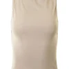 Michael Stars Chiara Drape Neck Tank in Cement