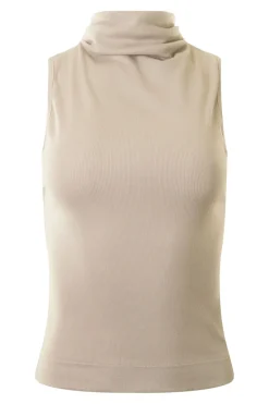Michael Stars Chiara Drape Neck Tank in Cement