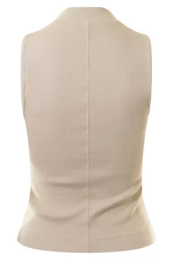 Michael Stars Chiara Drape Neck Tank in Cement