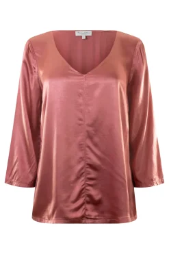 Michael Stars Cobie V-Neck Satin Top