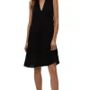 Michael Stars Daisy Gauze Dress in Black
