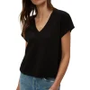 Michael Stars Harlan Cropped V-Neck Tee