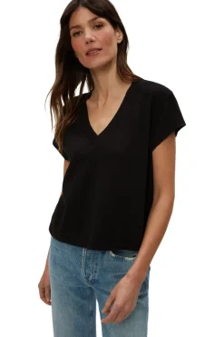 Michael Stars Harlan Cropped V-Neck Tee