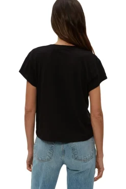 Michael Stars Harlan Cropped V-Neck Tee