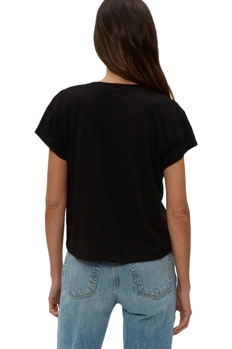 Michael Stars Harlan Cropped V-Neck Tee