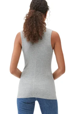 Michael Stars Hillary Turtleneck Shell in Heather Grey