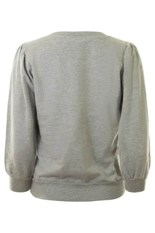 Michael Stars Kit V-neck Sweatshirt in Heather Grey