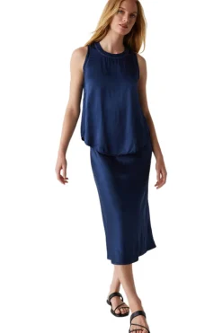 Michael Stars Leila Bias Cut Skirt in Nocturnal