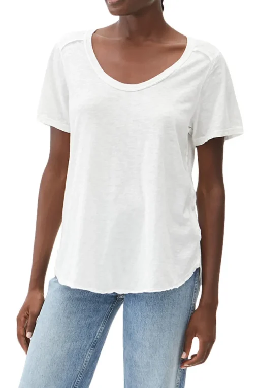 Michael Stars Lily Supima Cotton Scoop Neck Tee