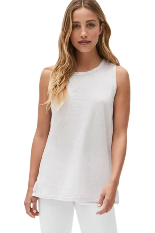 Michael Stars Masami Scoop Neck Tank in White