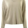 Michael Stars Patty V-neck Top in Oatmeal