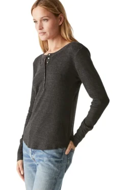 Michael Stars Regan Henley Tee in White