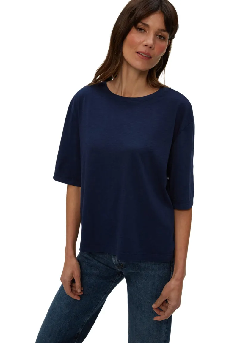 Michael Stars Reid Oversized Crew in Nocturnal