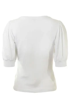 Michael Stars Rosario Fabrix Mix Scoop Neck Tee in White