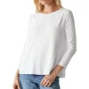 Michael Stars Shelby Ruched Shoulder T-shirt in White