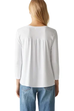Michael Stars Shelby Ruched Shoulder T-shirt in White