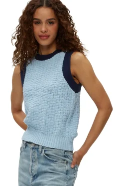 Michael Stars Sia Sleeveless Sweater in Fountain