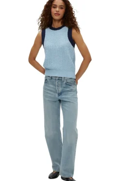 Michael Stars Sia Sleeveless Sweater in Fountain