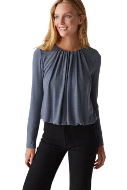 Michael Stars Sona Long Sleeve Top in Heather Nocturnal