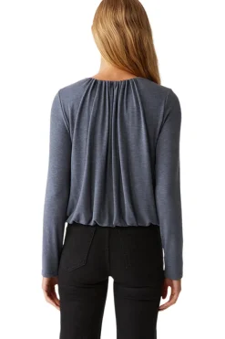 Michael Stars Sona Long Sleeve Top in Heather Nocturnal