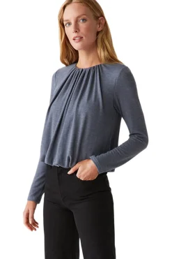 Michael Stars Sona Long Sleeve Top in Heather Nocturnal