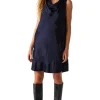 Michael Stars Tessa Cowlneck Mini Dress in Nocturnal
