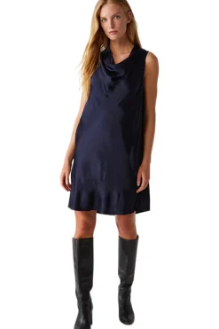 Michael Stars Tessa Cowlneck Mini Dress in Nocturnal