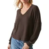 Michael Stars Vic Relaxed V-neck Pullover in Java