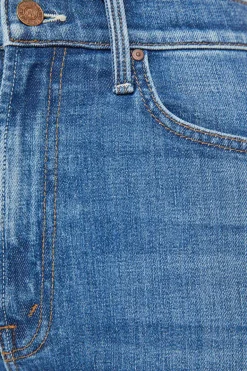 MOTHER Denim HIgh Waisted Rider Ankle Step Fray in Loafers and Lassos