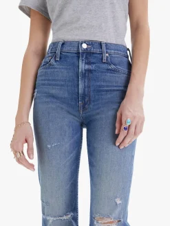 MOTHER Denim High Waisted Rider Ankle in Far Beyond the Sky